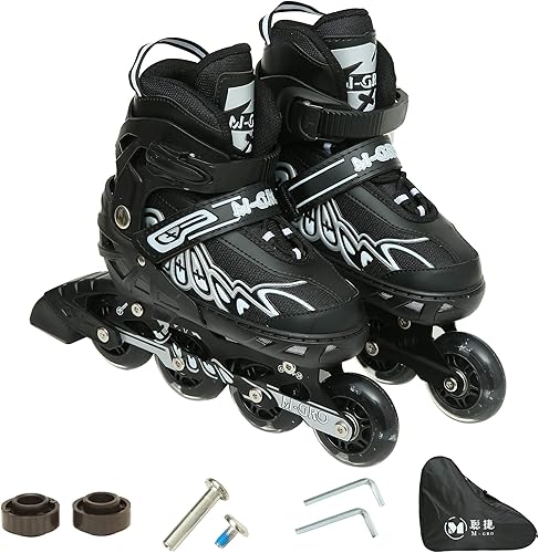 Miniatura 6 de Adjustable Inline Skates with Featuring All Illuminating Wheels and Tool Outdoor Roller Skates for Kids and Adults,Boys, Girls, Beginners