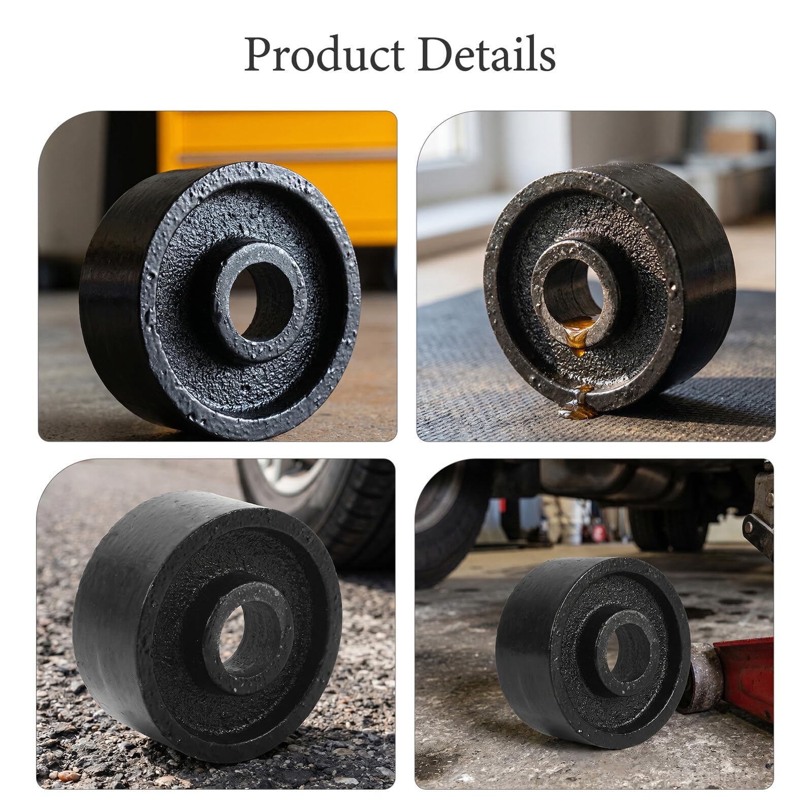LABRIMP 3 Sztuki Częściowy Przednich Kół Do Podnośnika Hydraulicznego Tony Wymiana Rolek z Otworem Stalowe Koła Nośne Do Stabilizacji i Łatwego Manewrowania Podnośnikiem Poziomym Akcesoria