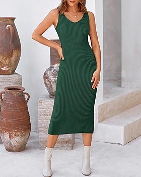 Amazon.com: BTFBM Women Fall Knit Sweater Dress Set Bodycon Slit