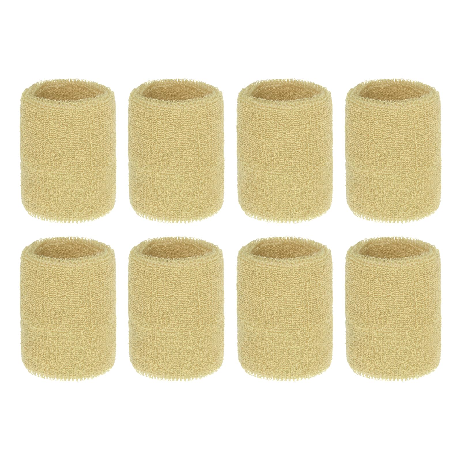 PATIKIL Wrist Sweatbands, 8Pack Sports Wristbands Sweatbands Wrist for Tennis Badminton Basketball Football Blue