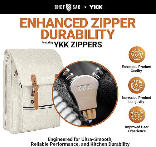 Miniatura 4 de Mochila vintage para cuchillos de chef con 4 protectores de borde incluidos
