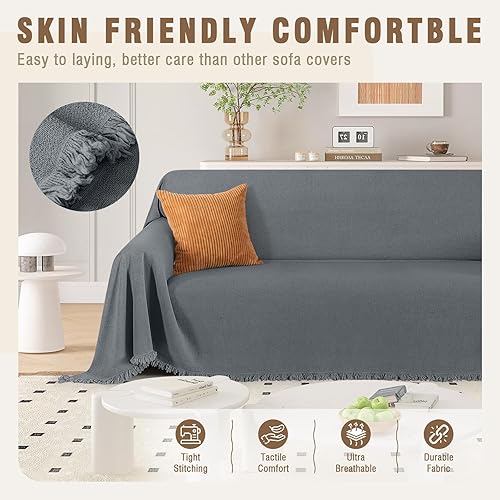 Miniatura 3 de TAOCOCO Fundas de sofá para mascotas, fundas resistentes para sofá de 3 cojines, fundas de muebles duraderas para perros, niños, fundas de sofá