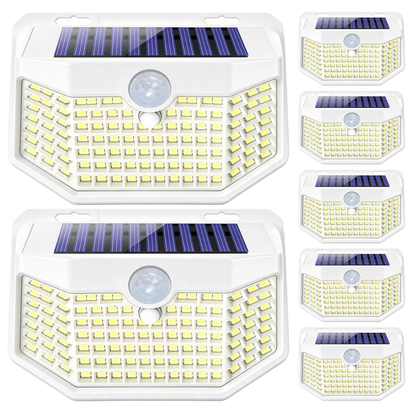 Aootek Solarlampen für Außen mit Bewegungsmelder, 7er Set, Garten, 120 LED