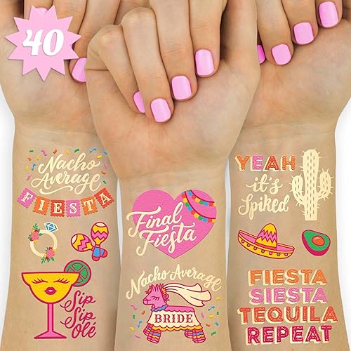 Miniatura 1 de xo Fetti Final Fiesta Bachelorette Tatuajes - 40 estilos  Bach Decoraciones de fiestas Nacho Promedio Novia
