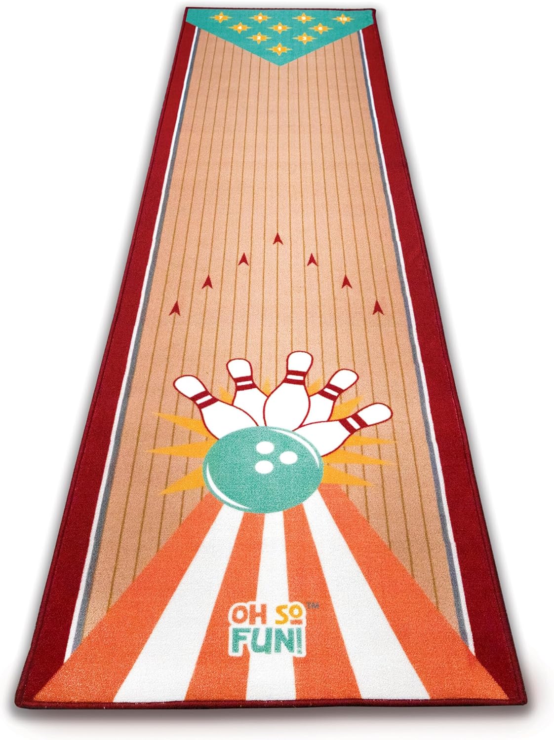 MindWare Oh So Fun! Bowling Rug for Kids Bowling Set - Ages 3 and Up