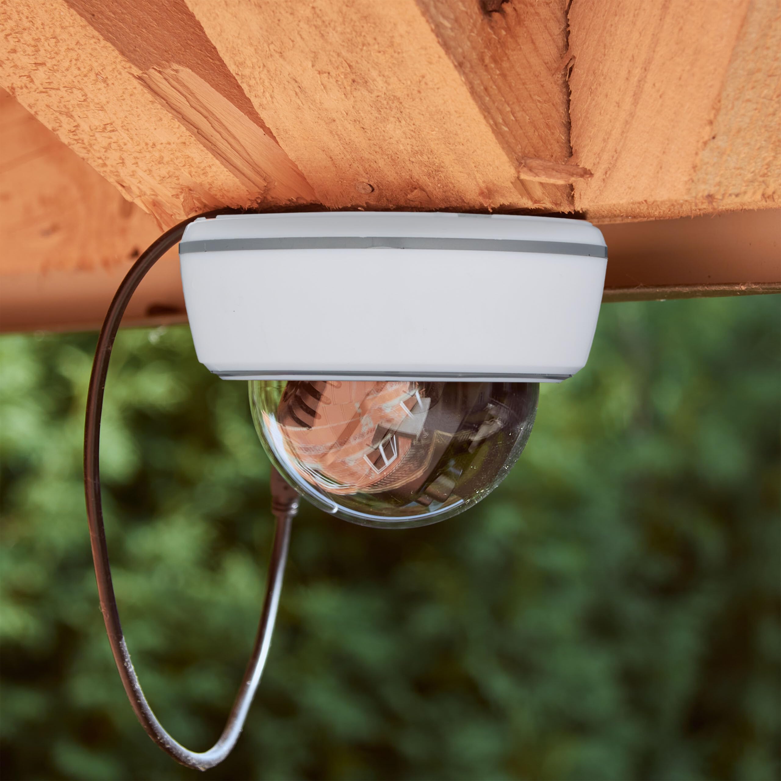 Relaxdays Telecamera Finta di Sorveglianza, Set 3 Dummy Camera, LED Lampeggiante, Interni e Esterni, Deterrente, Bianco