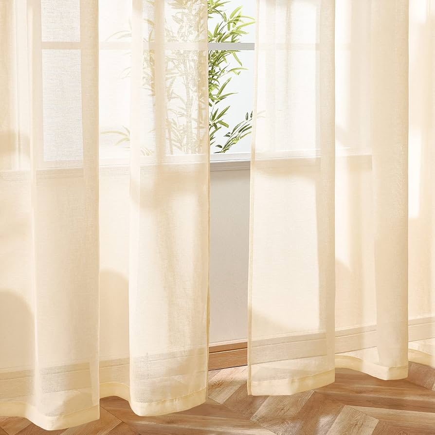 【新品未開封】PONOAカーテン（幅100㎝×丈176㎝）×２枚/レース2枚付き Amazon｜cloth shop布や レースカーテン 2枚組 幅100 x 丈176cm