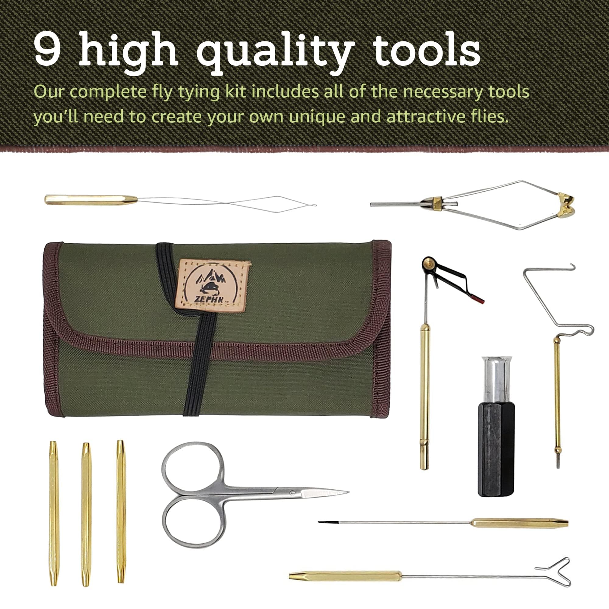 Amazon.co.jp: Fly Tying Tool Kit with Pouch : スポーツ＆アウトドア