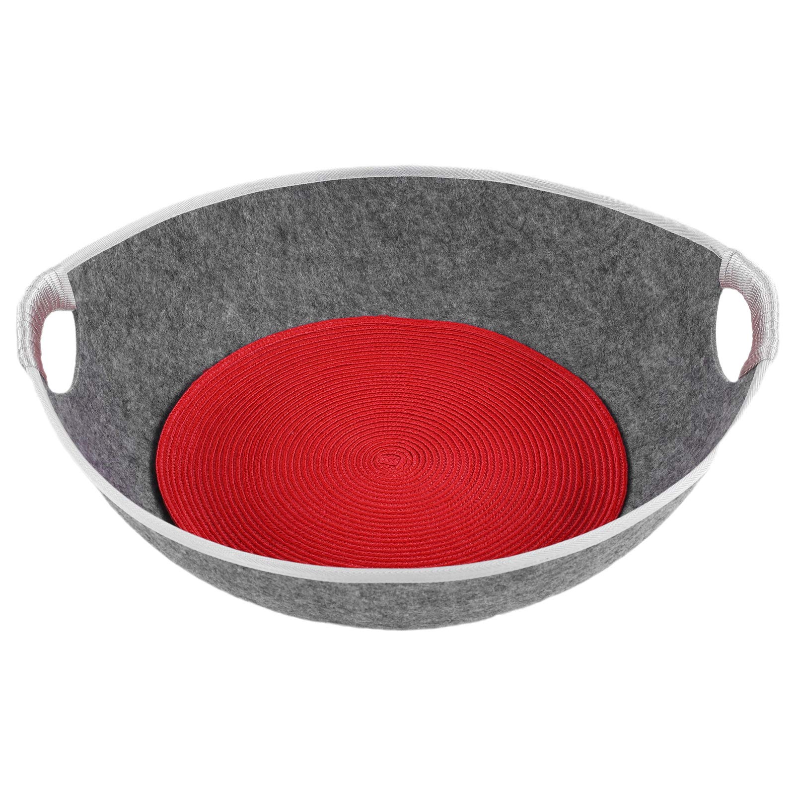 Hidyliu Cuccia Universale per Lettiera per Gatti, in Morbido Feltro, per Uso Interno, 48 Cm X 45 Cm, Perfetta per Pisolini Comodi (Grigio)