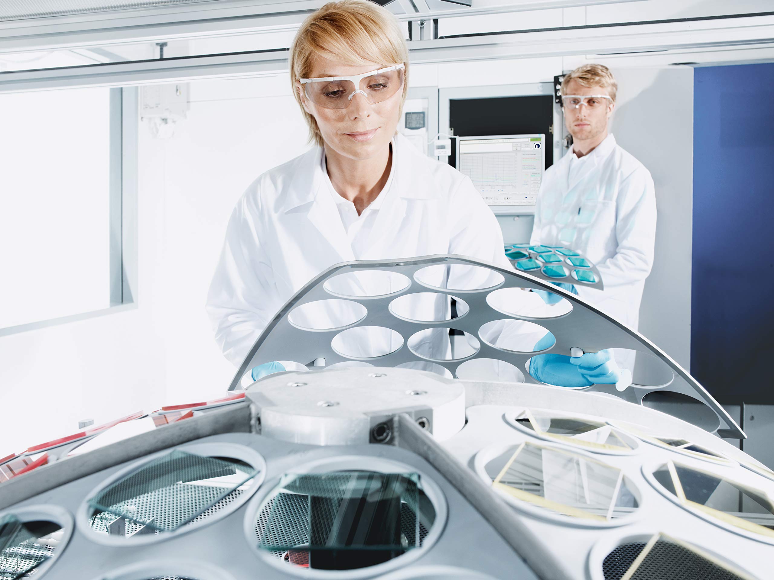 Uvex 239 Abrigo de trabajo para mujer - Abrigo blanco de laboratorio para mujer, manga larga y corte entallado