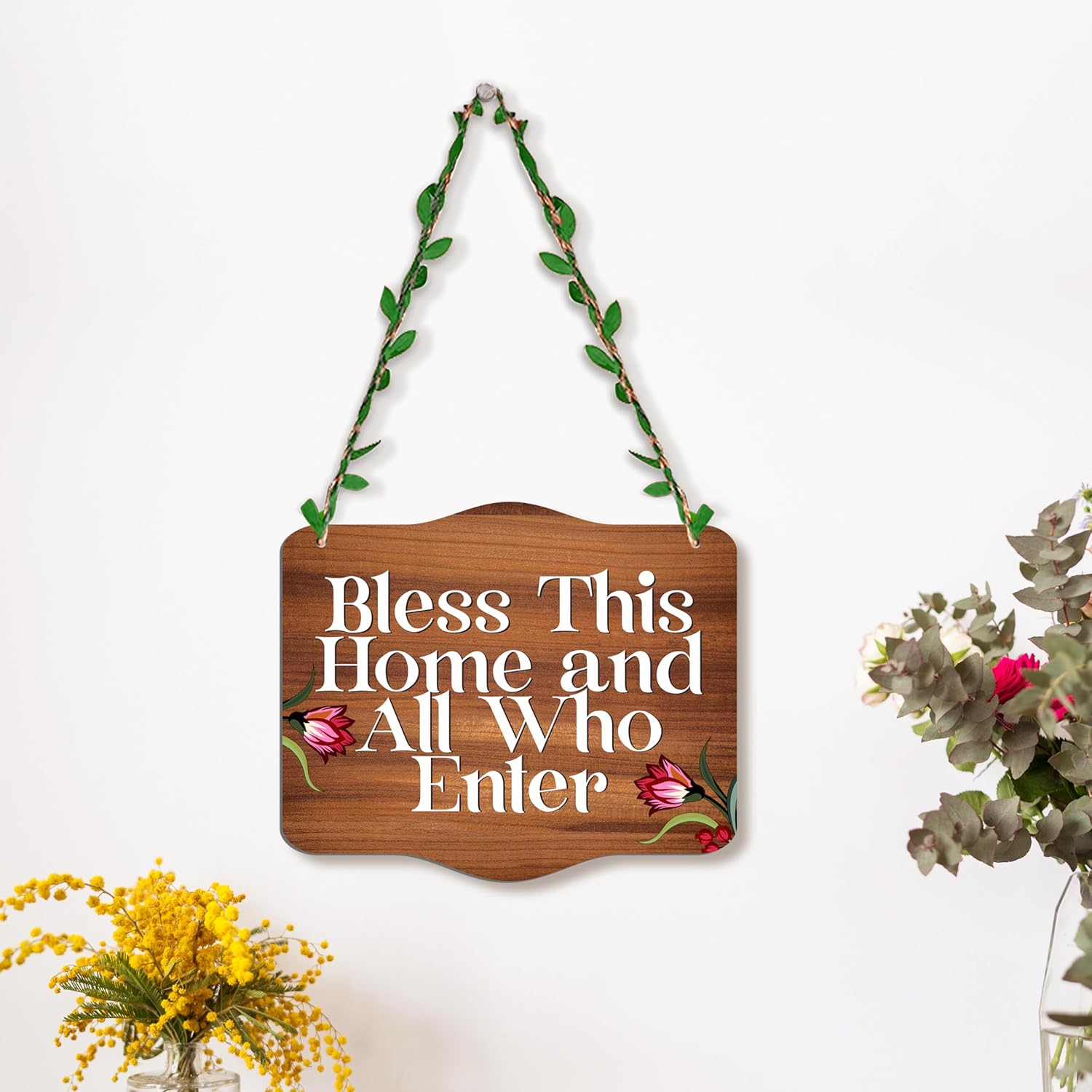Rousrie Home Quote Decorative Wall Art MDF Wooden Wall Hanger for Living Room | Bedroom | Home Decor | Gifts | Wood Decoration Items | Artworks Hangings (Design 1)