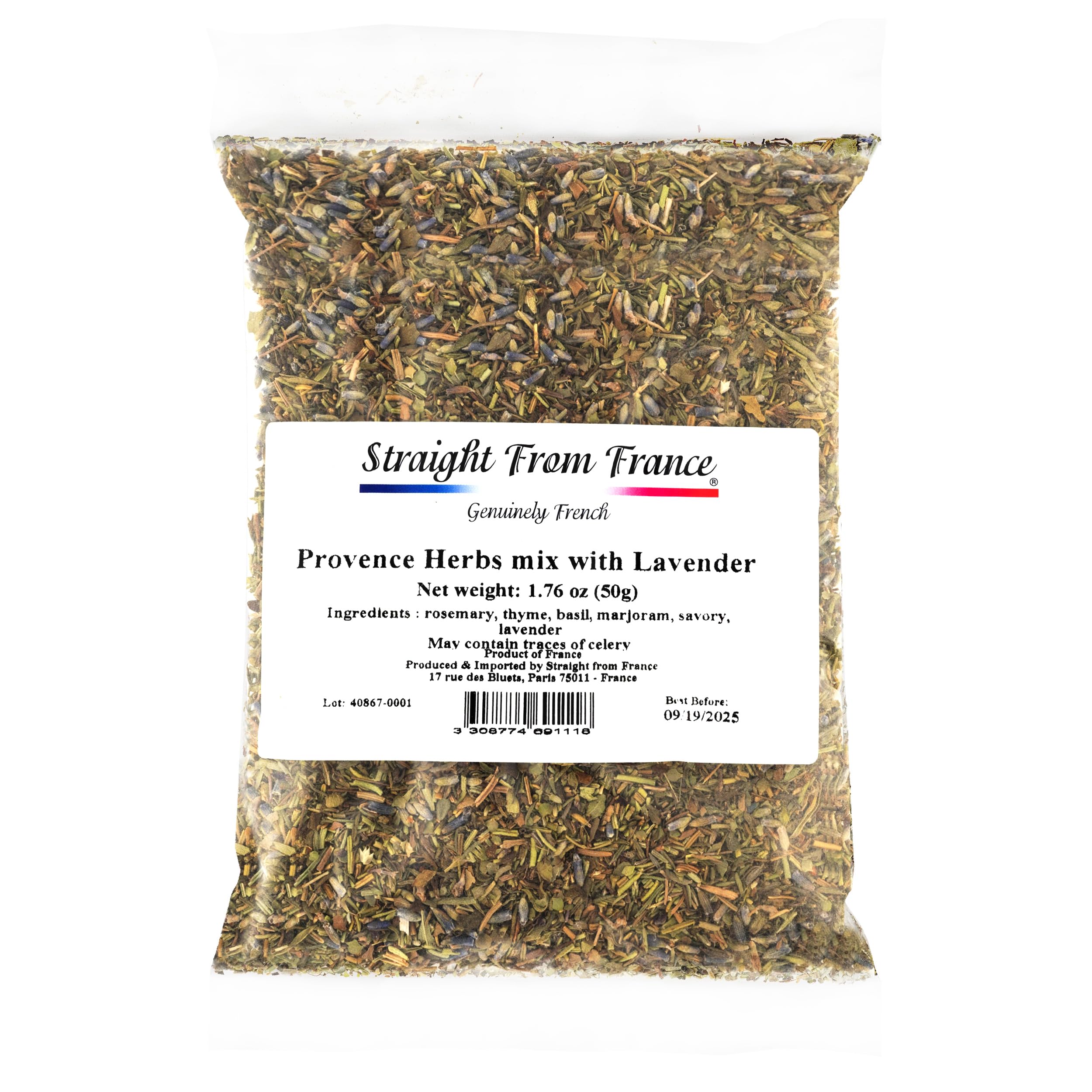 Straight from France Genuinely French, Provence Herbs Mix Seasoning with Lavender 1.76oz