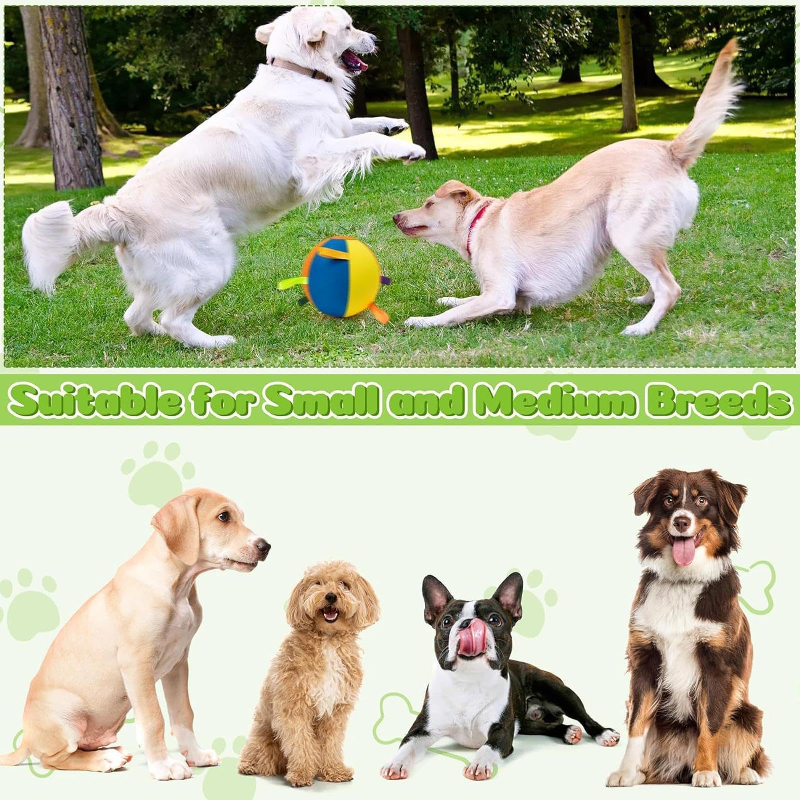 Pelota de pastoreo de perros, juguete gigante inflable para jugar, ideal para patio, césped, jardín, parque, apartamento, oficina en casa, sala de estar, dormitorio, estudio, diversión apta para
