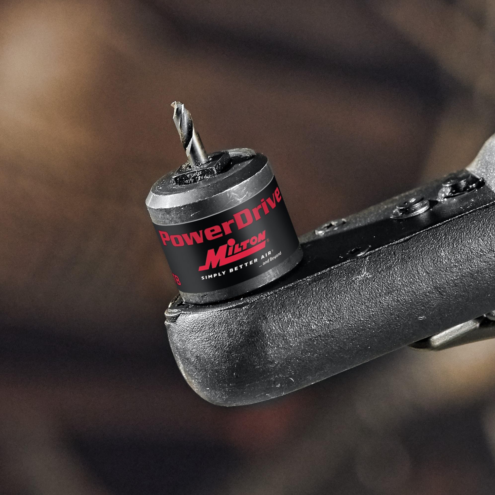 Milton PowerDrive - Adaptador de broca de 1/4 pulgadas con rosca de 1/8 pulgadas, adaptador de trinquete que se transforma en taladro de accionamiento eléctrico