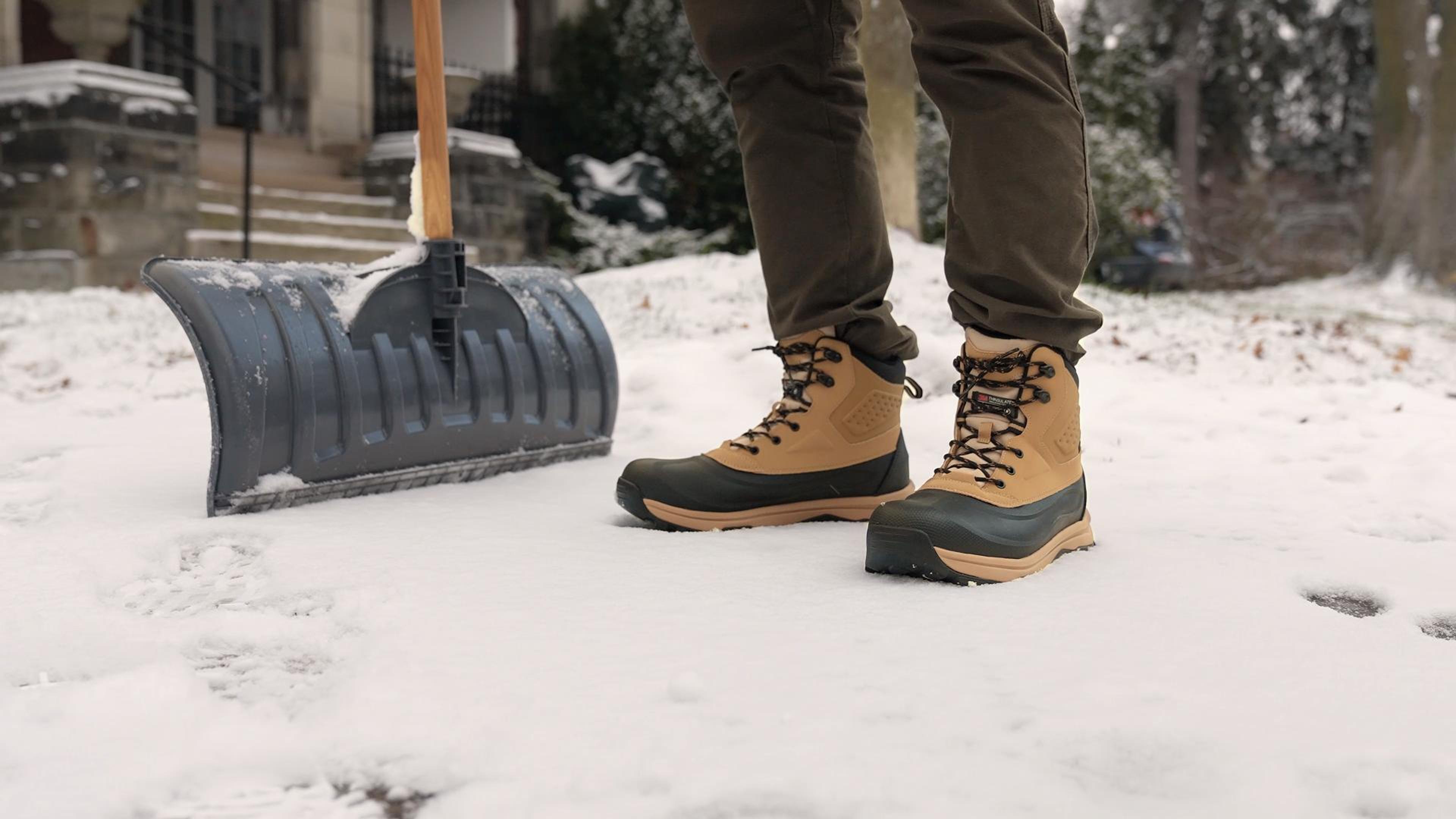 Amazon.com | Coostar Snow Boots for Men Insulated Waterproof Construction  Winter Hiking Boots Dark Brown Size 7 | Shoes