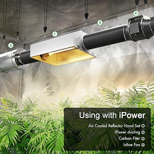 Miniatura 9 de iPower Manguera de ventilación flexible de 8 pulgadas y 25 pies de conducto de aluminio de 4 capas de protección para secadora para calefacción,