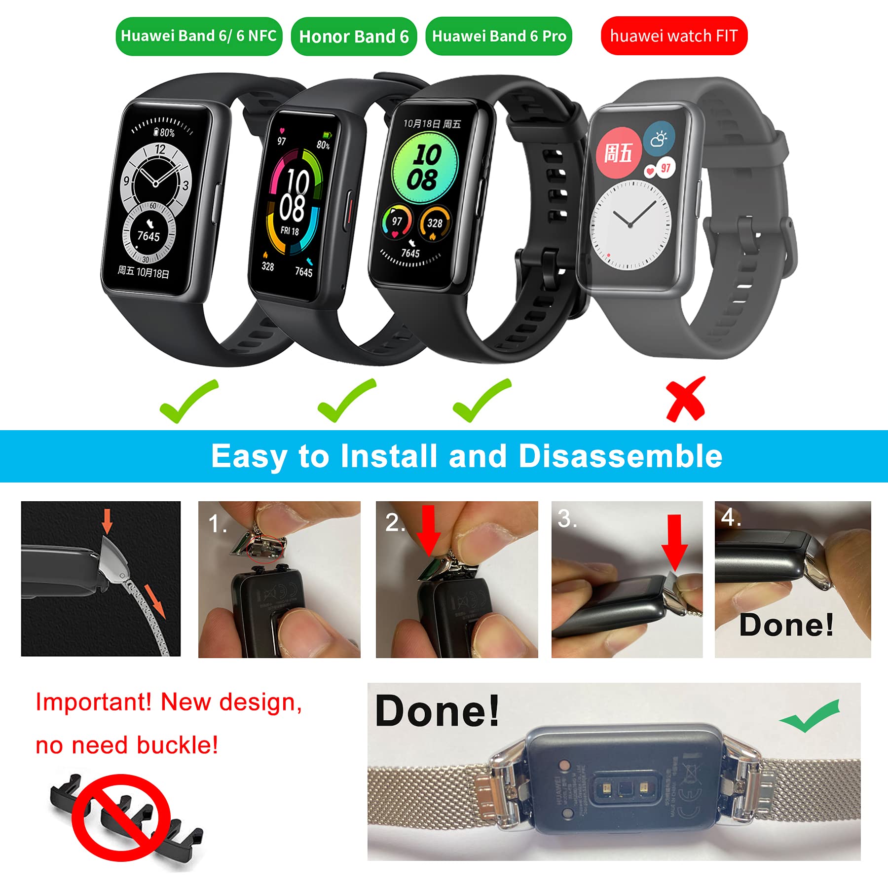 SenMore Honor Band 6 / Huawei Band 6 Cinturino di | FindTheDeal