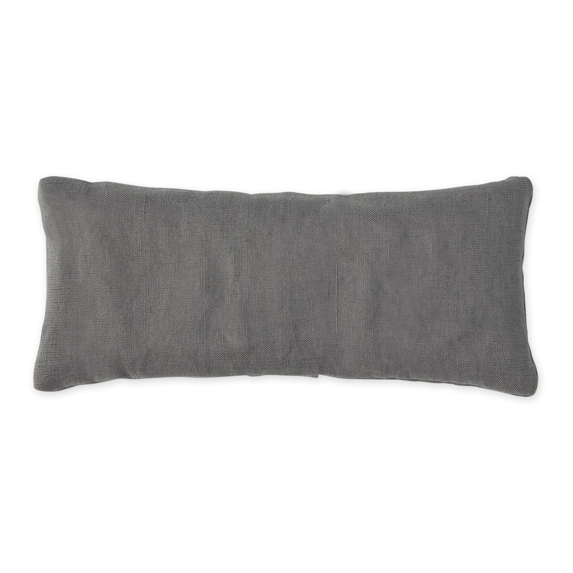 Bucky Linen Hot & Cold Eye Pillow, Natural Buckwheat Filling, Gray, 8x3.5-inch