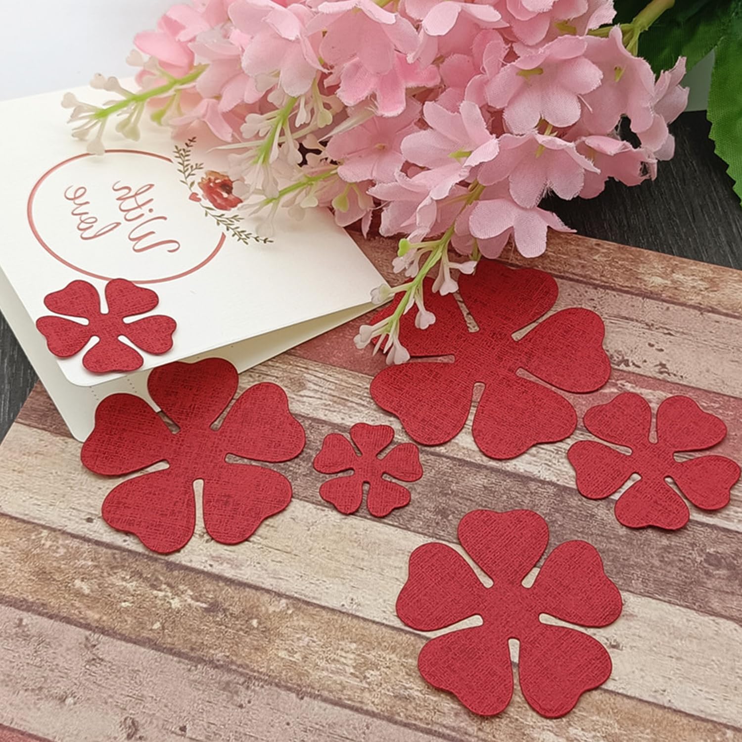 Tulipano, Set Di Fustelle In Metallo, Con Foglie Di Fiori