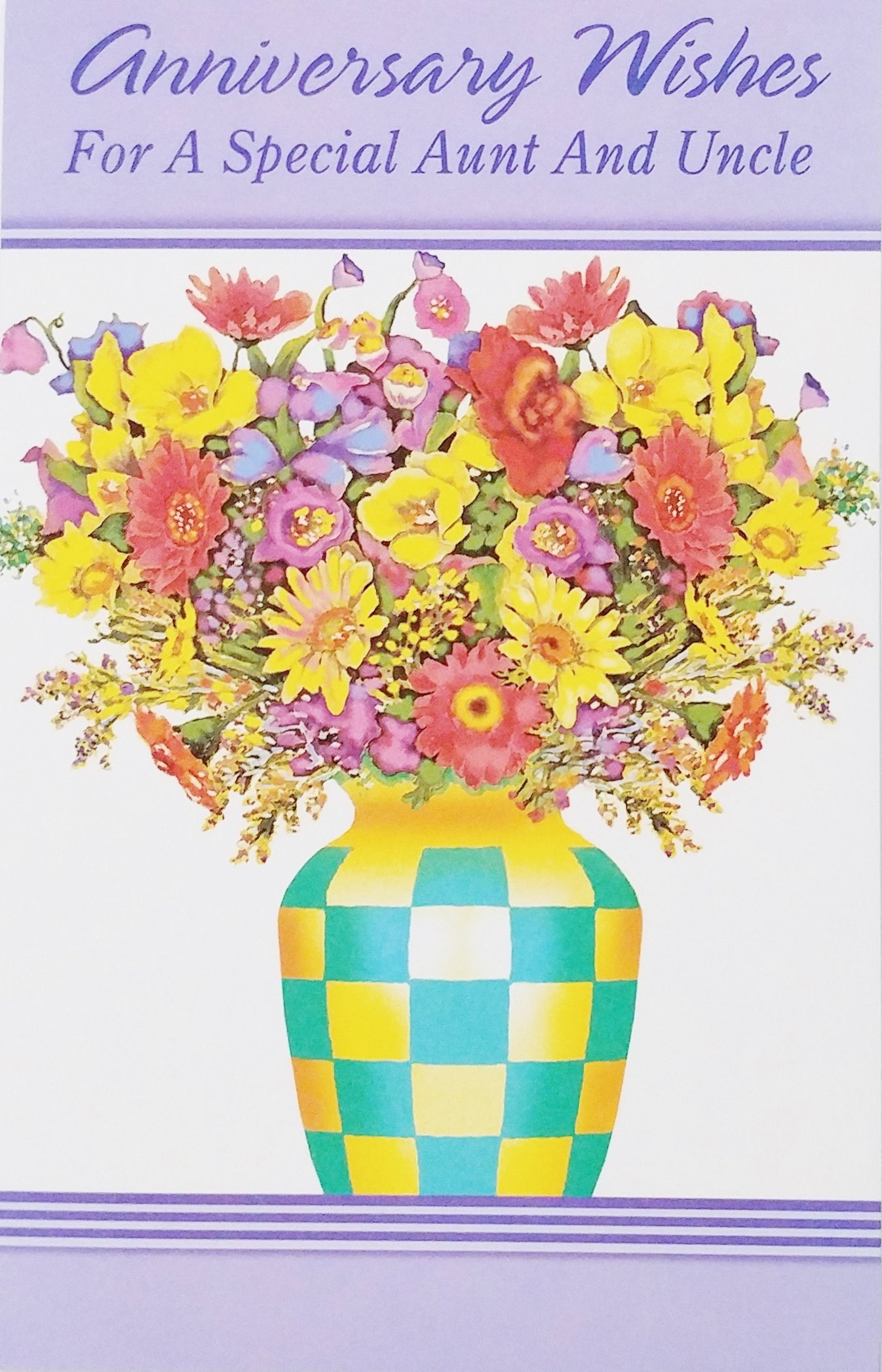 Amazon.com : Anniversary Wishes For A Special Aunt and Uncle Greeting Card  -"Wishing you every happiness always" : Office Products