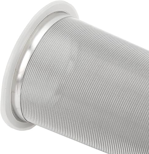 Miniatura 7 de Fdit Filtro de café frío con goma blanca, infusor de café de acero inoxidable de malla fina para té y frutas, cafetera helada (3.1 x 8.3 in)