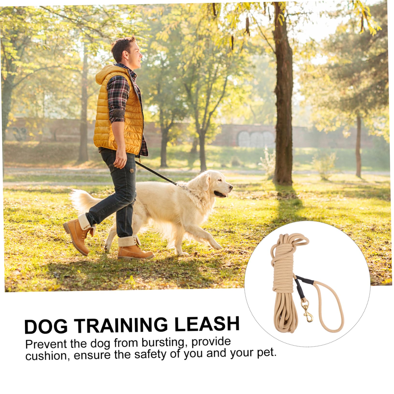 UKCOCO Correa De Tracción Larga De Metros para Perros Grandes para Entrenamiento Al Aire Hecha De Material Resistente como Correa para Perros De Cuerda