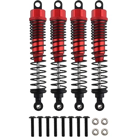 Amazon Com Red 90mm 100mm 110mm 120mm Alloy Aluminum Shock Absorber Damper For 1 10 Rc Car Truck Parts D90 Axial Scx10 100mm Toys Games