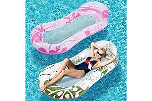 Perfect Float for Summer Fun: 2-Pack Inflatable Mesh Pool Loungers