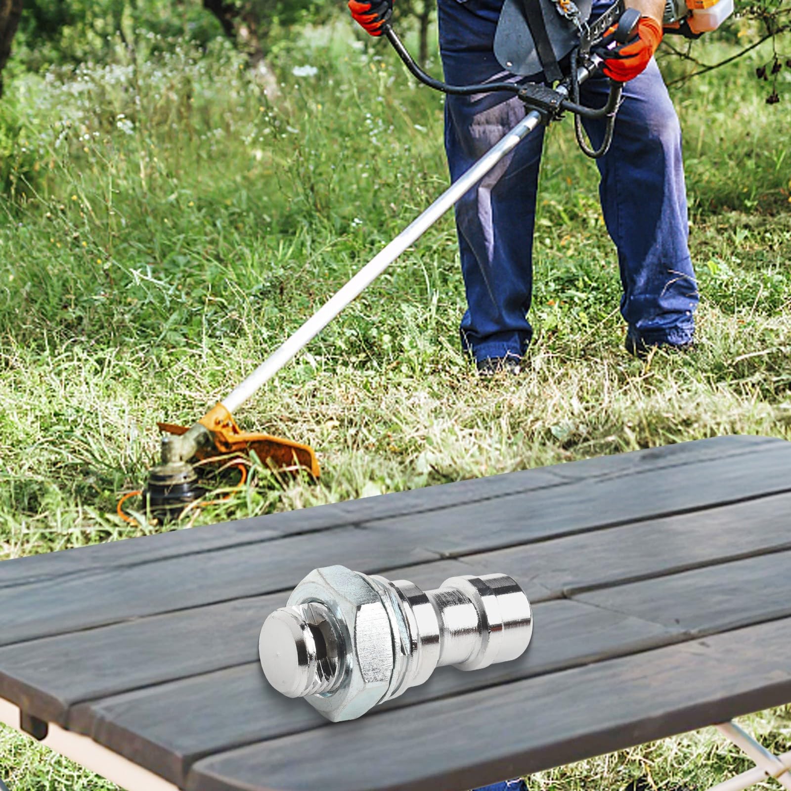 Kit de lavado de cubierta de cortacésped eficiente 737-04003D Accesorio de conexión rápida Boquilla de metal Juego de limpieza para equipos de jardín Stri mmers sopladores de nieve
