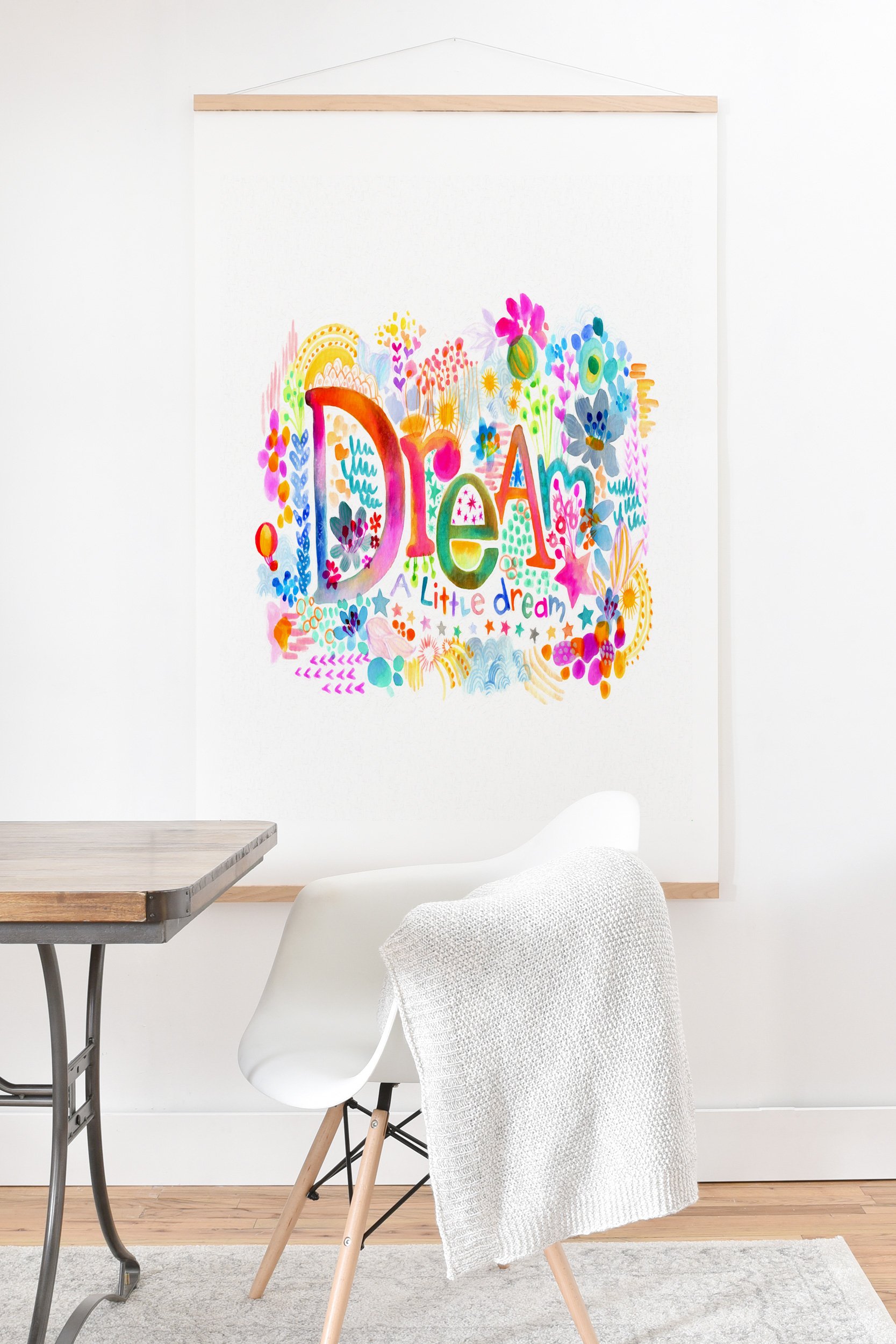 DENY DesignsStephanie Corfee Dream A Little Art Print & Hanger, 12x12, Multi