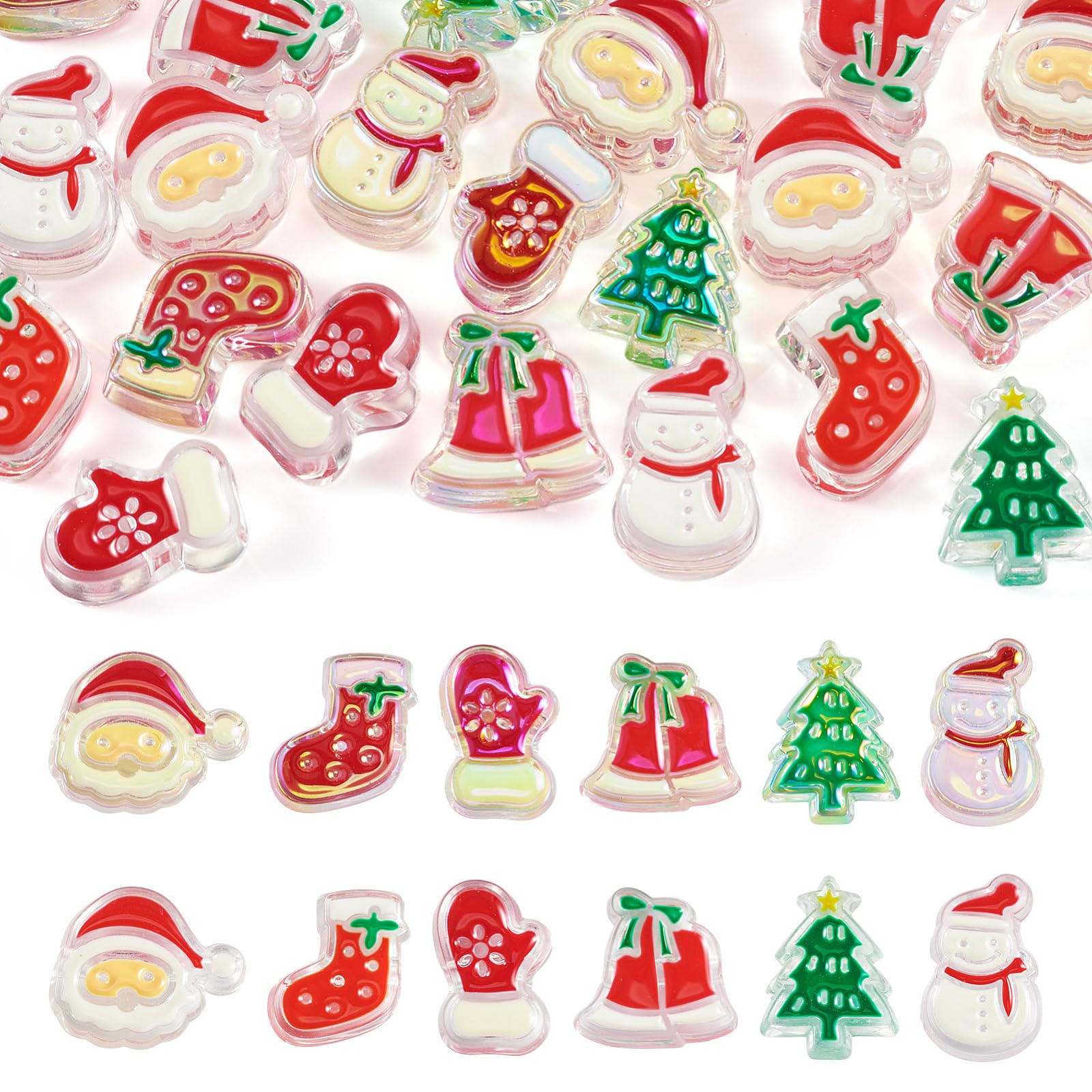 Perles de Noël pour loisirs créatifs et ateliers déco de table en famille pendant les fêtes