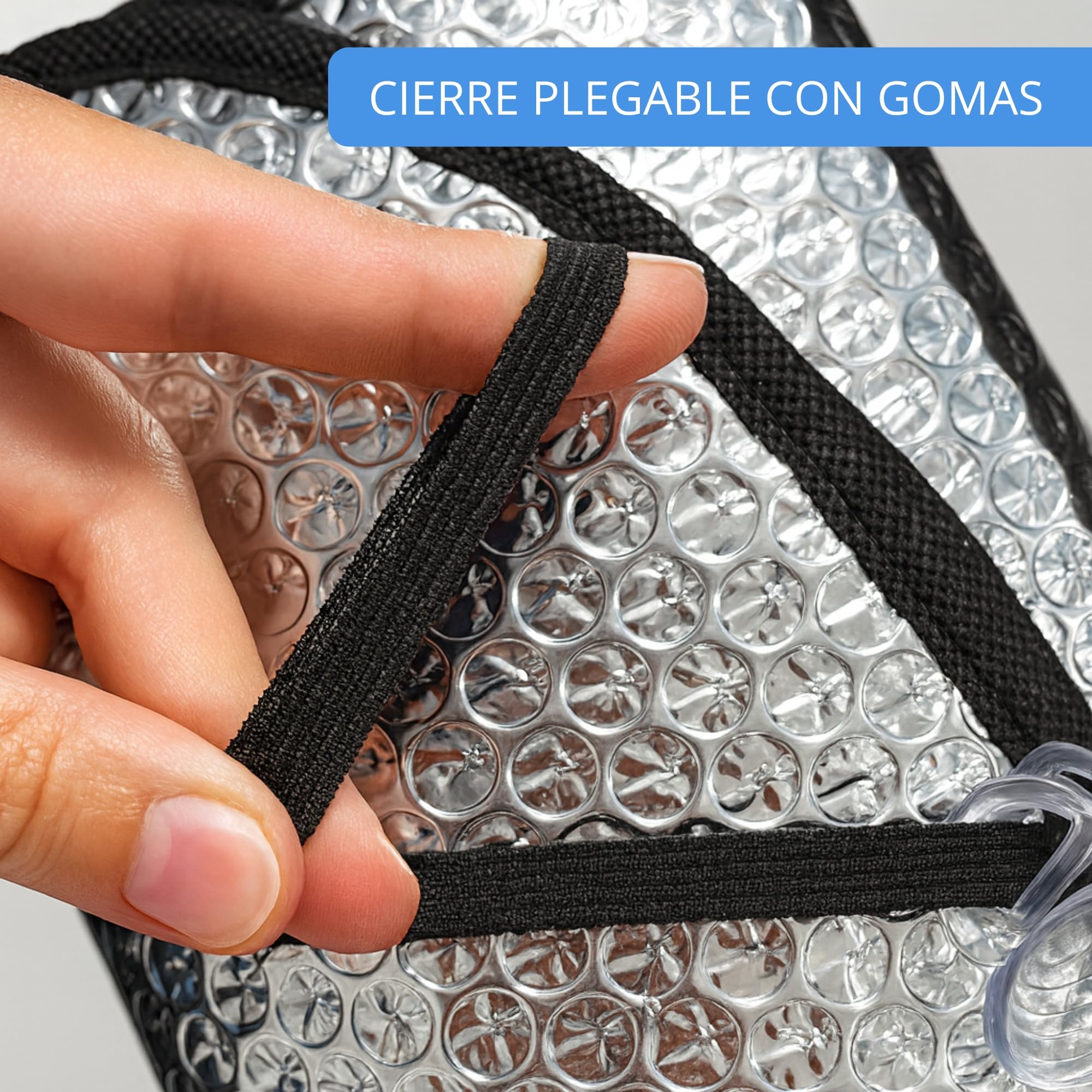 AUTOZOCO Parasol para Parabrisas Delantero Plegable, Protector Solar Universal 140 x 70 cm