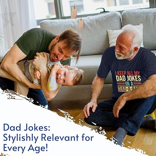 Miniatura 5 de Camisa de niña para hombre, el mejor regalo para papá, I Keep All My Father Jokes in A Dad-A-Base Shirt