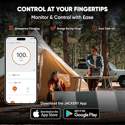 Miniatura 22 de Jackery Generador solar de 1000 v2 con panel solar de 200 W, estación de energía portátil de 1070 Wh, batería LiFePO4 de 1500 W AC/100 W, salida