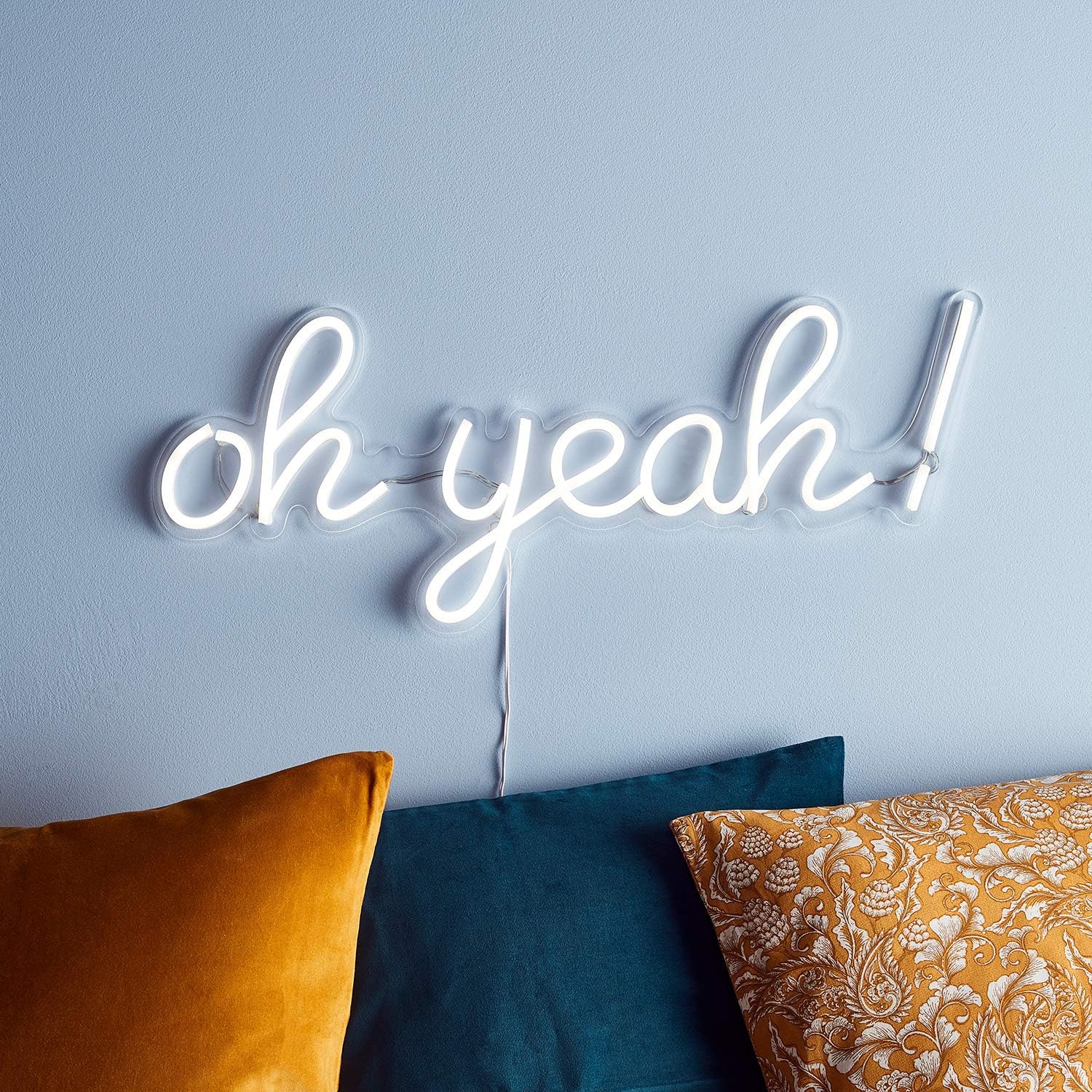Hot Deals Lights4fun, Inc. 24.5” Oh Yeah! Neon White LED Sign Wall Light Super Cheap 🛒 Lights4fun, Inc. 24.5” Oh Yeah! Neon White LED Sign Wall Light
