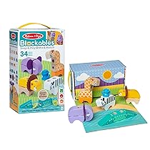 Melissa & Doug Blockables Set del Safari – Set di Costruzioni in Legno con Blocchi Collegabili (34 Pezzi), Gioco Creativo e Educativo, Regalo per Bambini e Bambine, 2+ Anni – Certificati FSC
