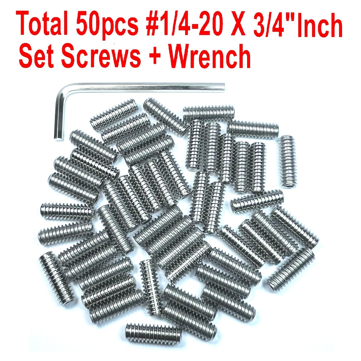 アレン 4点セット Amazon | ZDingTech 50個セットネジ 1/4-20 x 3/4インチ 304ステンレス