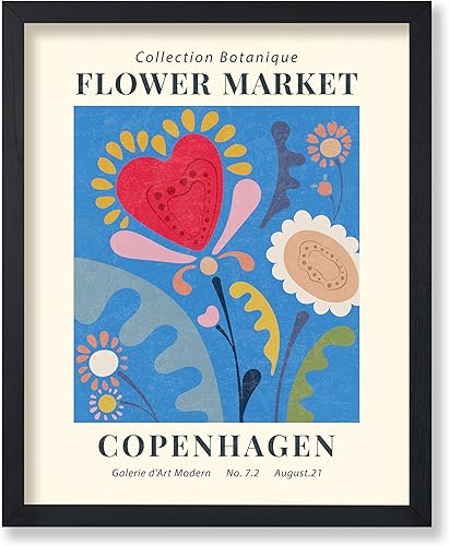 Poster Master Póster vintage del mercado de flores, impresión retro de Copenhague, arte floral, regalo para hombres, mujeres y floristería,