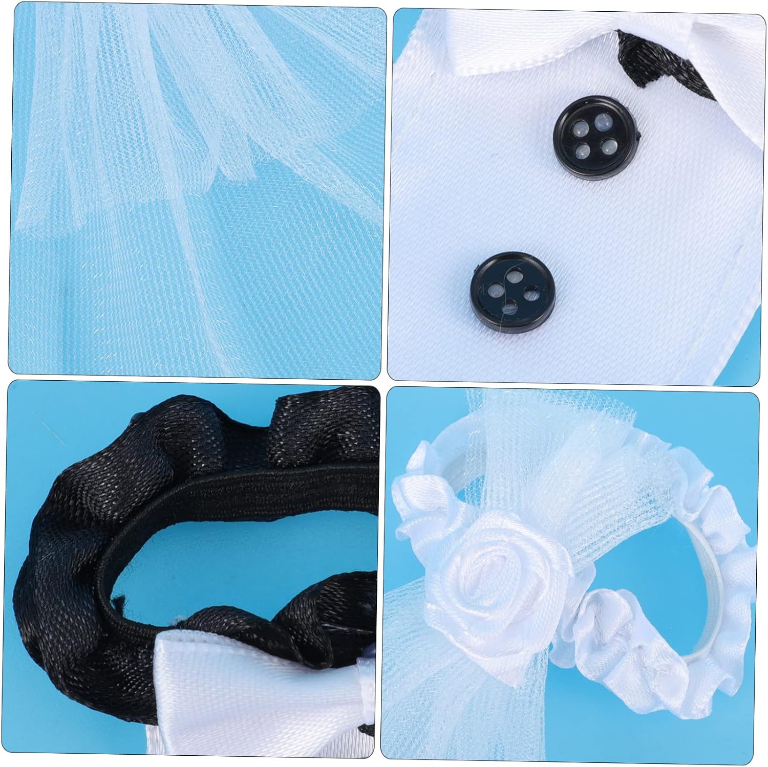 Bride and Groom Wine Glass Covers Cloth Wedding Decor