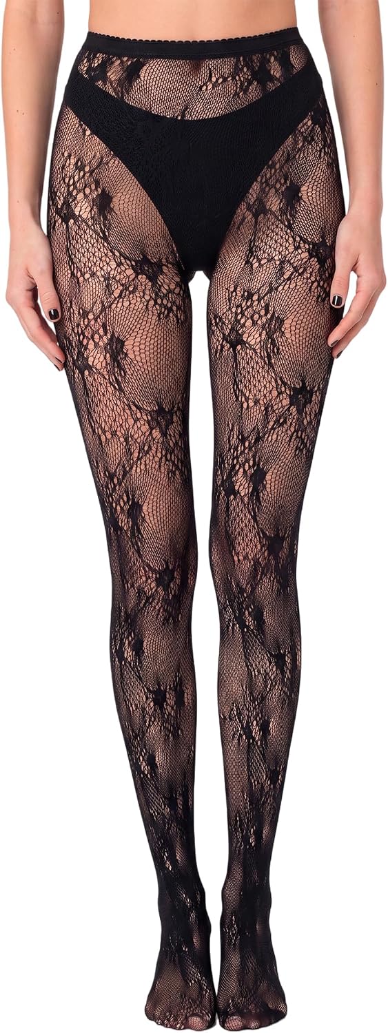 Avidlove Women Lace Patterned Tights with Designs Fishnet Stockings