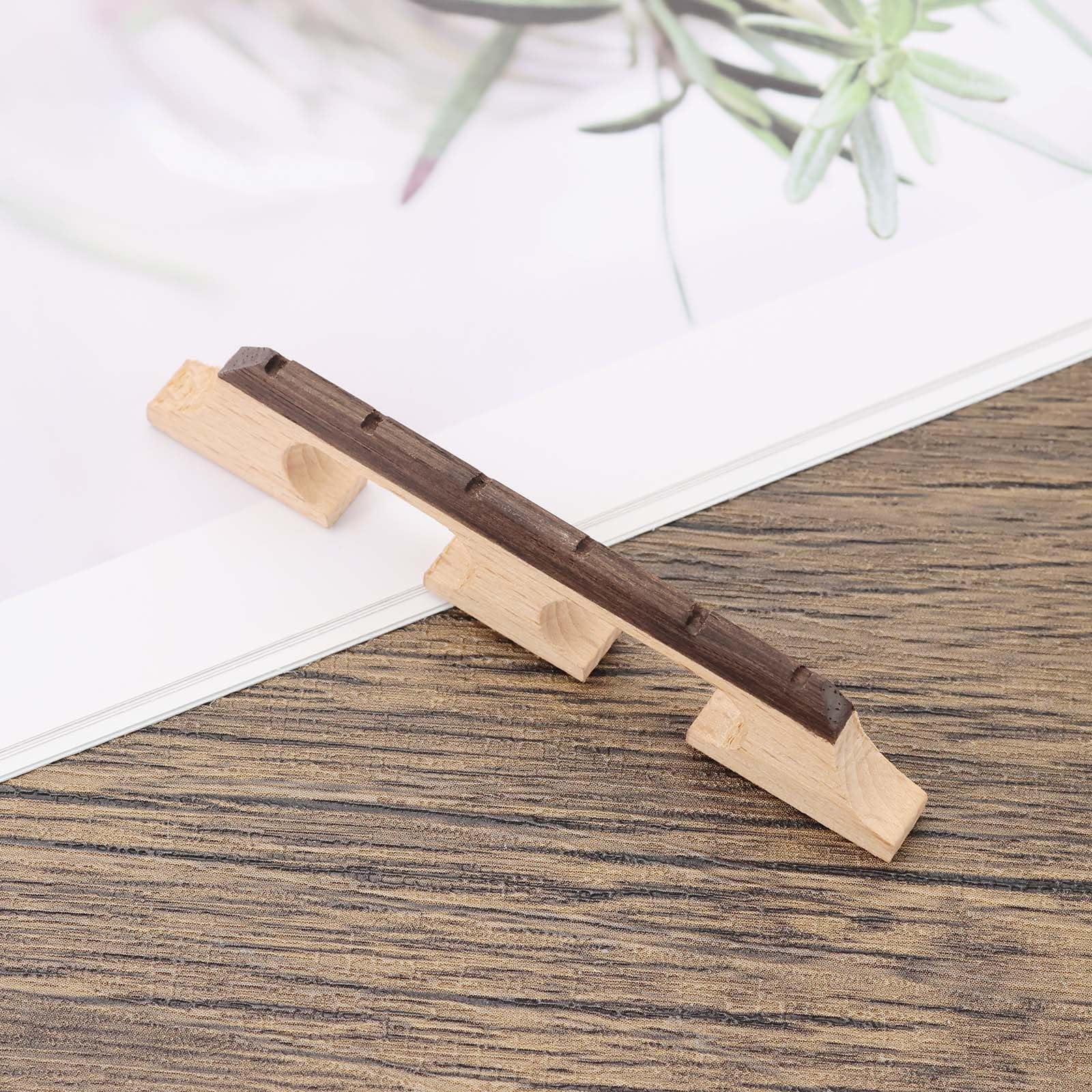 2 x 6-strunowy trójnożny mostek banjo | Klon hebanowy, kompatybilny z ukulele do gitary banjo, akcesoria zamienne do mostków