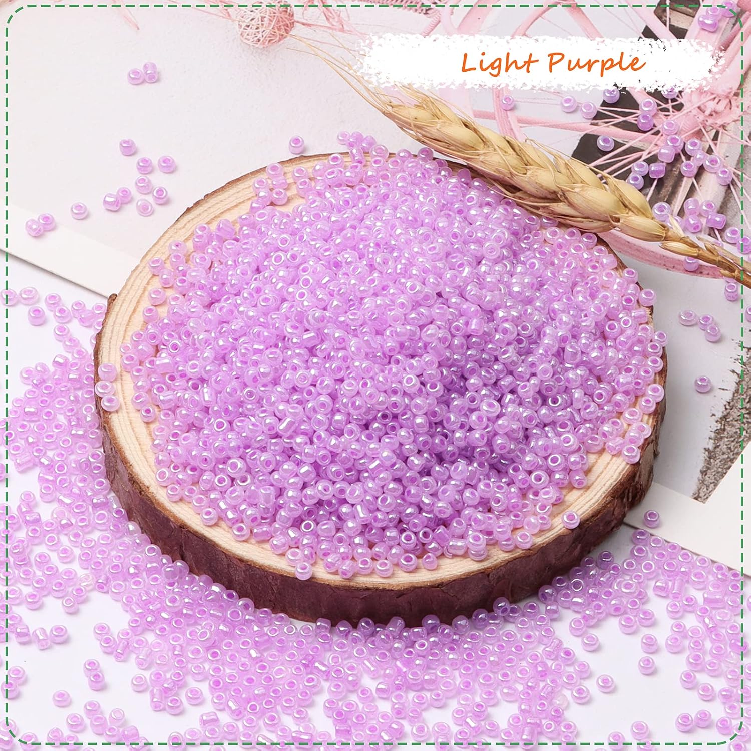 5000pcs Light Purple Pink Glass Seed Beads Bulk,3mm 8/0 Seed Pony Beads for Bracelets,Necklace,Jewelry Making -Waist Spacer Bead for DIY Craft Projects - Image 3