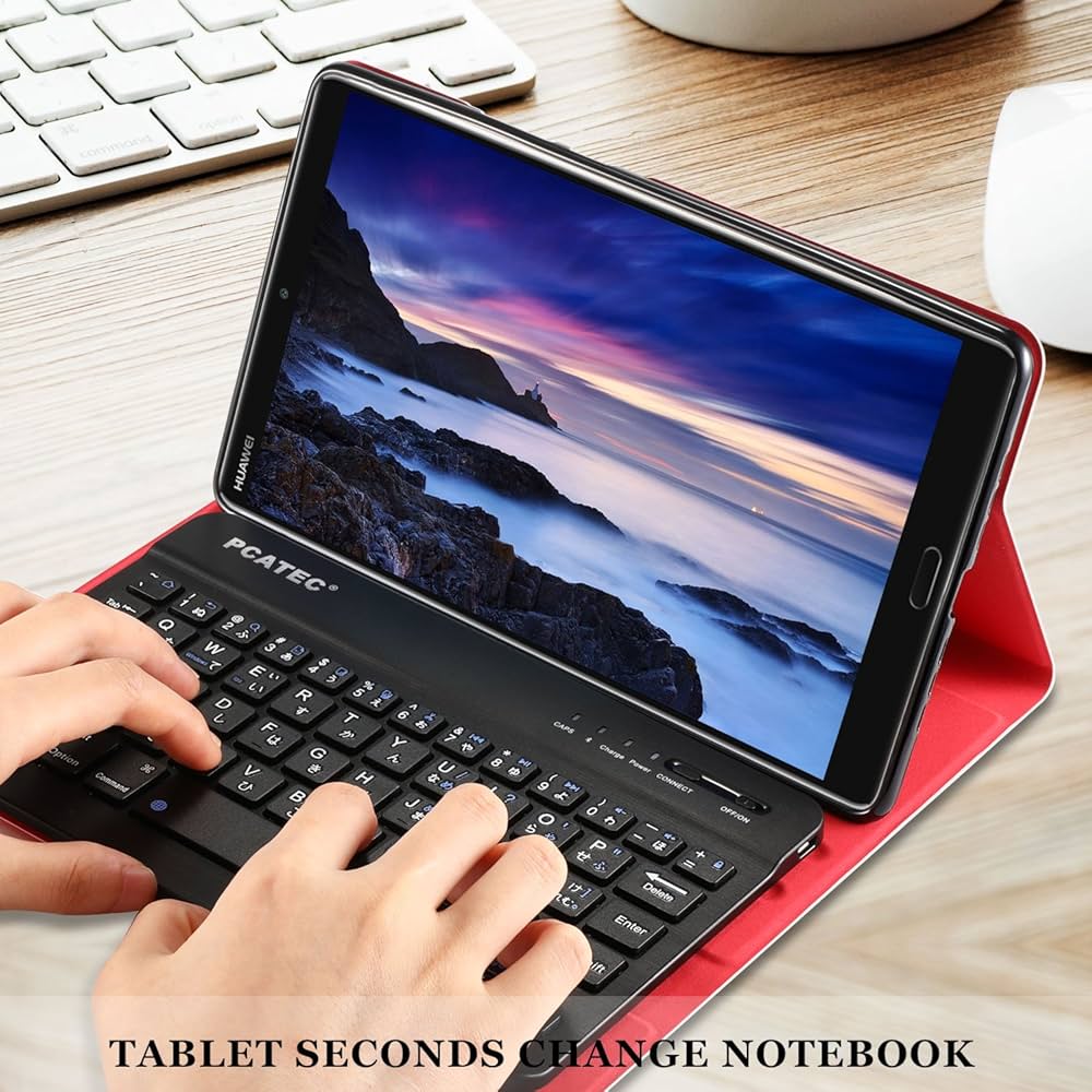 HUAWEIタブレット＋PCATEC Bluetoothキーボード＋ケース付き Amazon | 【PCATEC】 Huawei MediaPad M5 8.4 レザーTPUケース