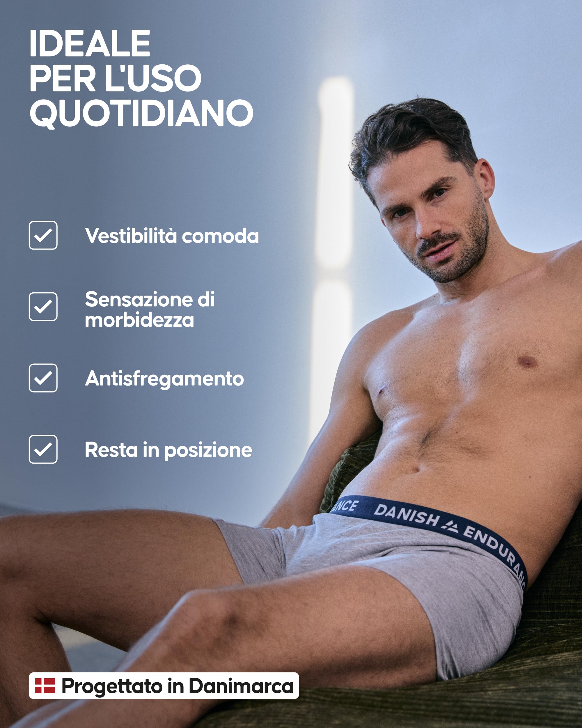DANISH ENDURANCE Boxer Uomo Cotone Elasticizzato, Boxer a Pantaloncino Comodi e Traspiranti, Cuciture Piatte, con o Senza Patta Frontale, 6 Paia