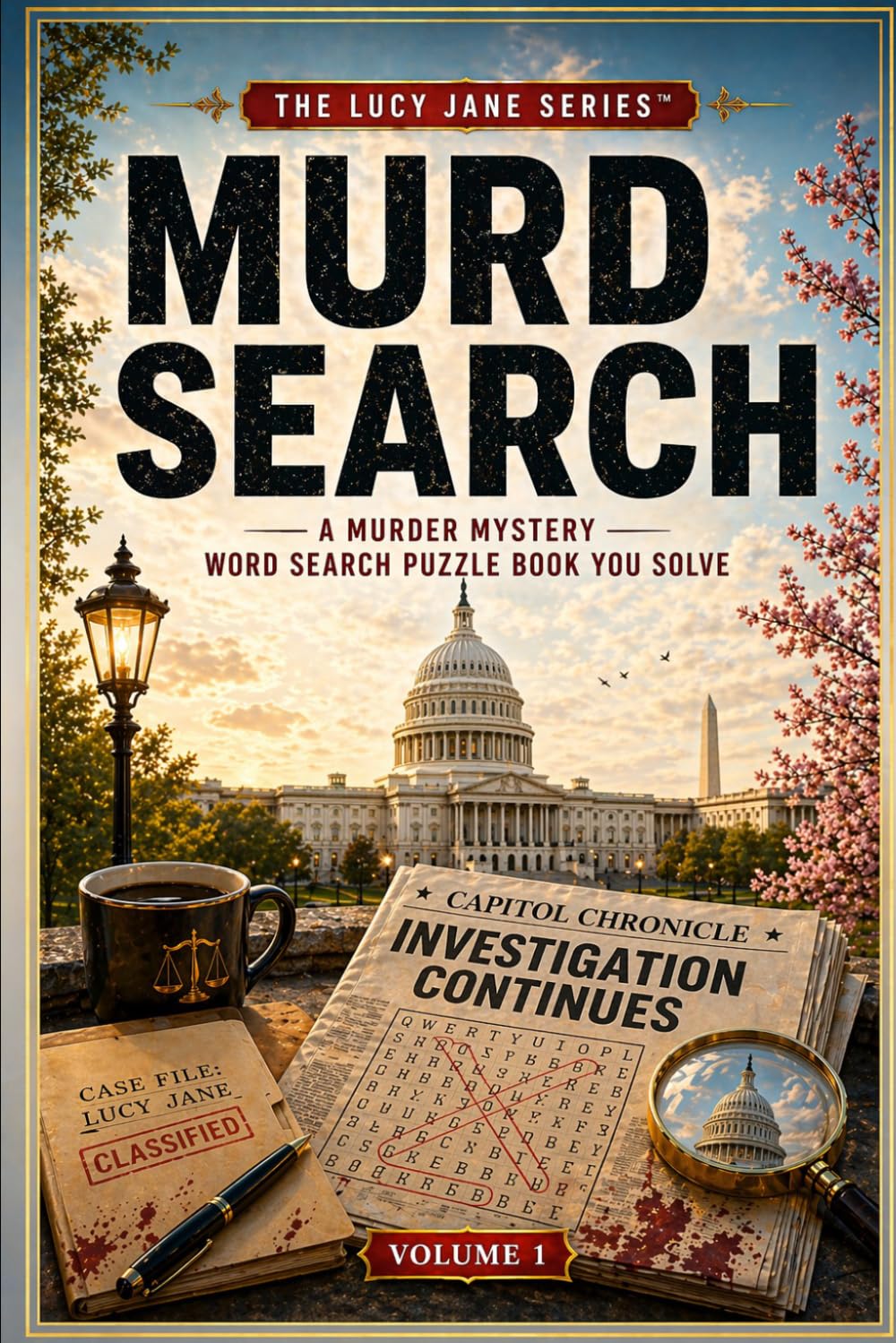 MURD SEARCH - SHADOW OVER THE CAPITOL: A Murder Mystery Word Search Puzzle Book You Solve (The Lucy Jane Mysteries™) (The Lucy Jane Case Files™)