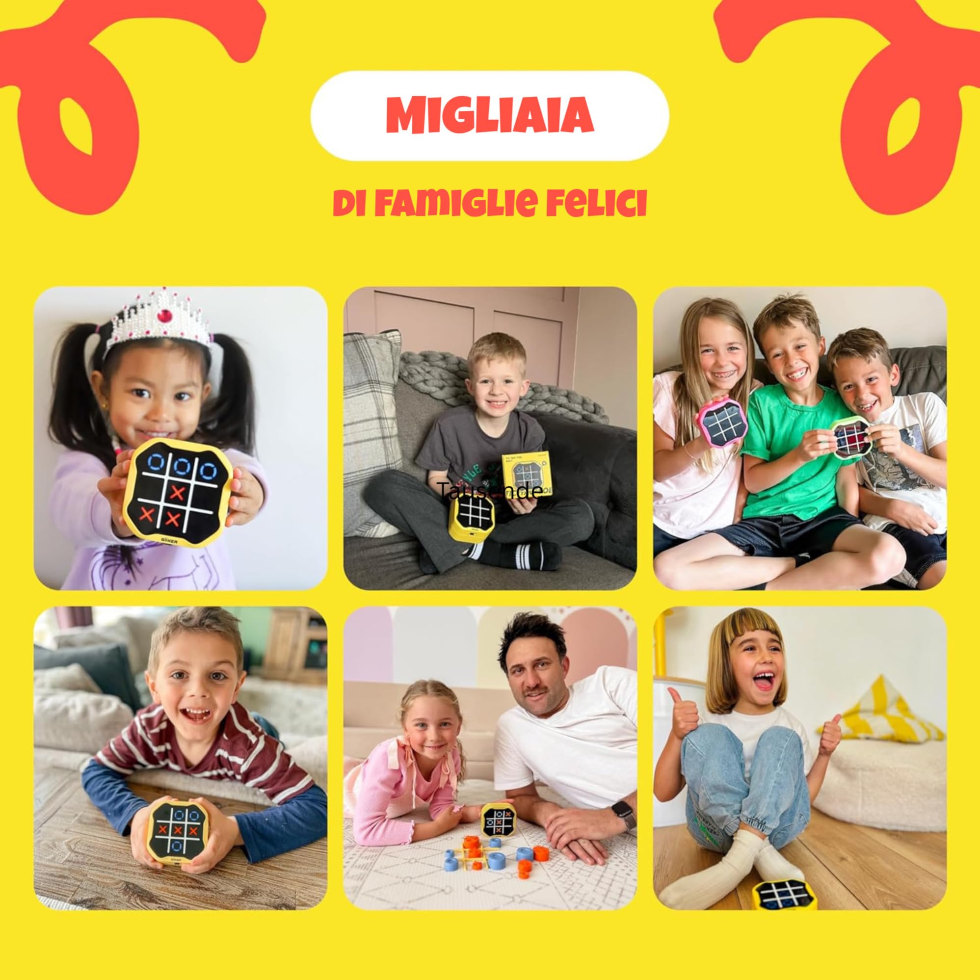 Giiker Tic Tac Toe Bolt Game, originale console di gioco portatile 3 in 1, giochi da viaggio portatili per viaggi in auto, giochi da tavolo per bambini e adulti