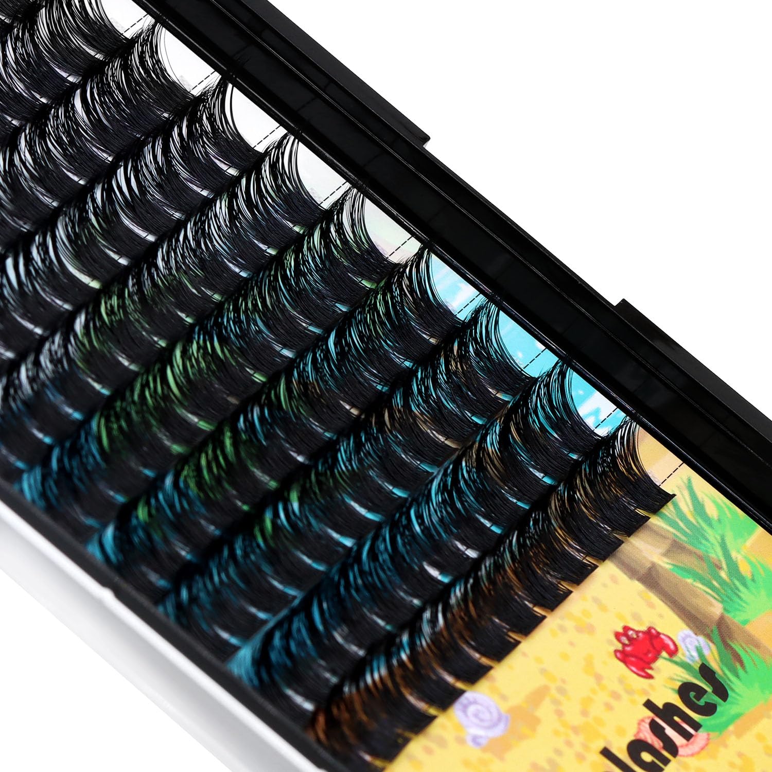 Künstliche Wimpern, 120 Stück, 8–20 mm, handgefertigt, D-Curl, breiter Stiel, Cluster-Wimpernverlängerungen, dramatischer Look, Volumenwimpern-Set, DIY-Wimpern-Set, 14 mm