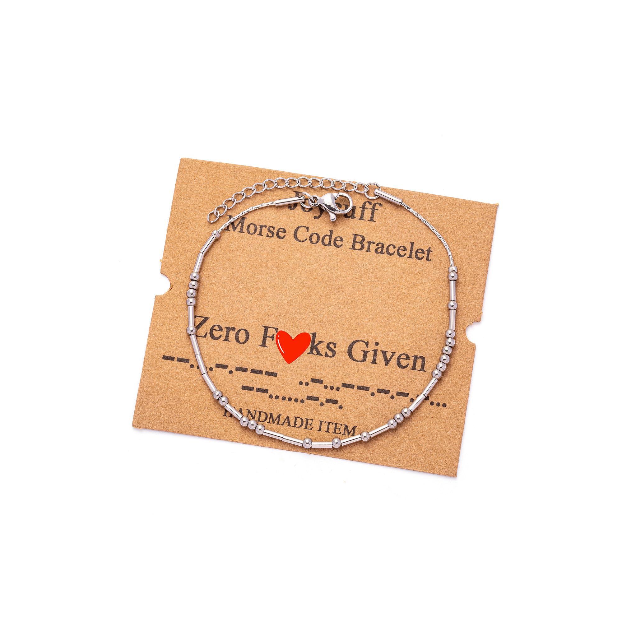 Morse Code Bracelets for Women, Gold Silver Stainless Steel Beads Bracelets