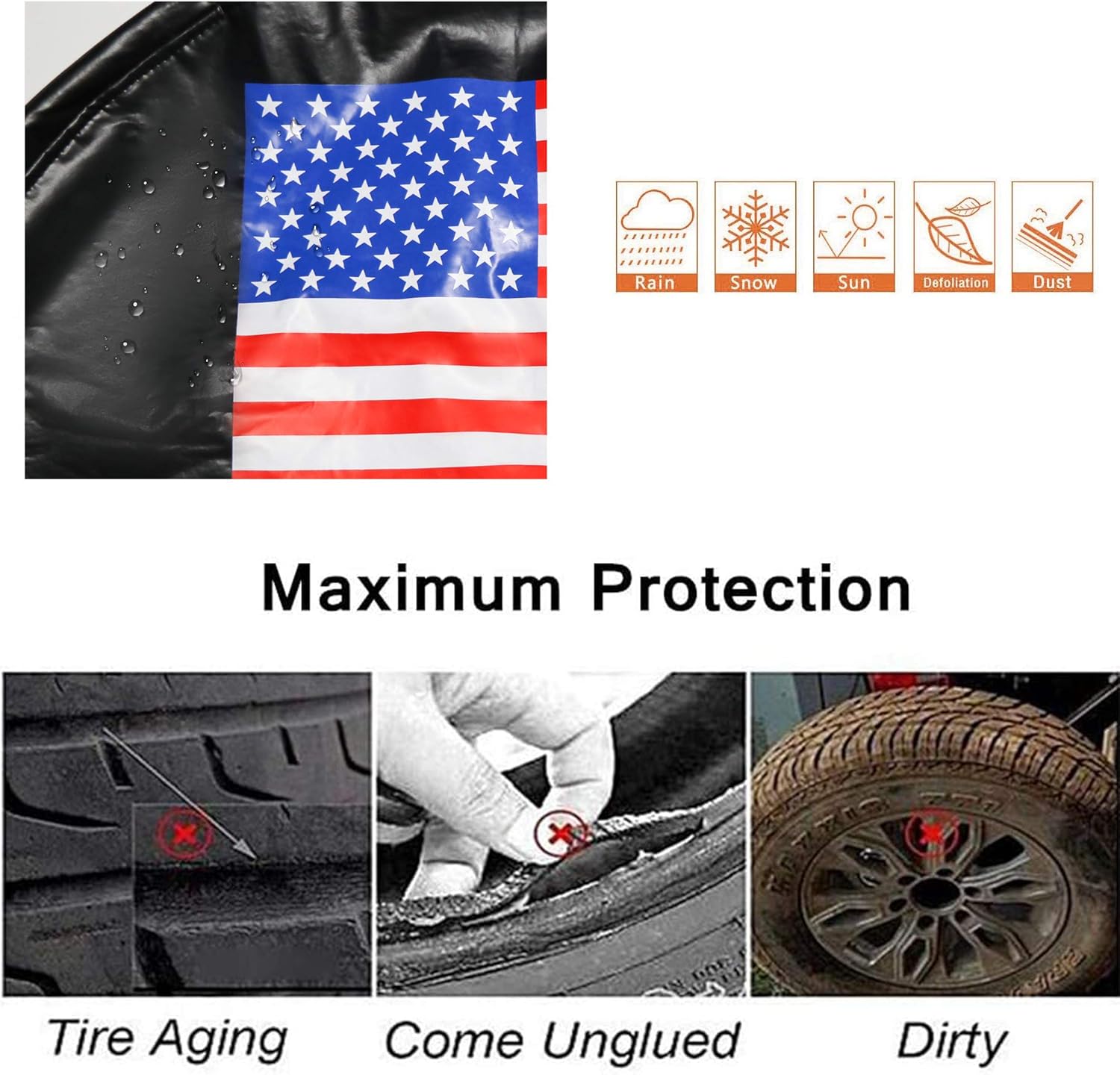 Buy Sukemichi Spare Tire Cover with Backup Camera Hole for Jeep