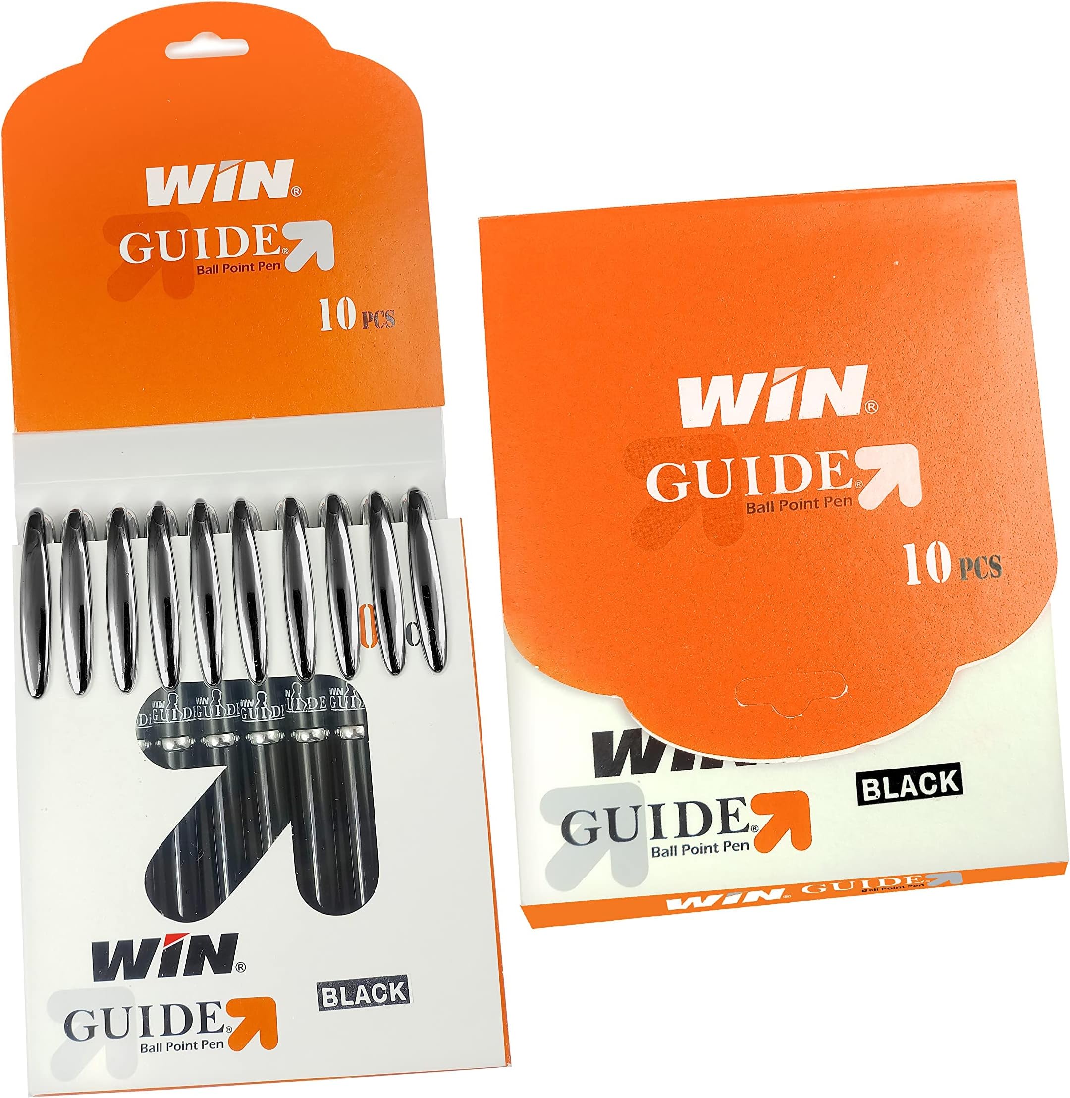 WIN Guide Ball | 20 Black Ink Pen | 0.6 mm Tip for Smooth Writing | Refillable Pen | Ideal for Students & Exams | School,Office or Corporate Use | Premium Stick Ball Pen Set